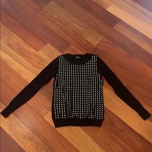 Express Black Top with Silver Accents